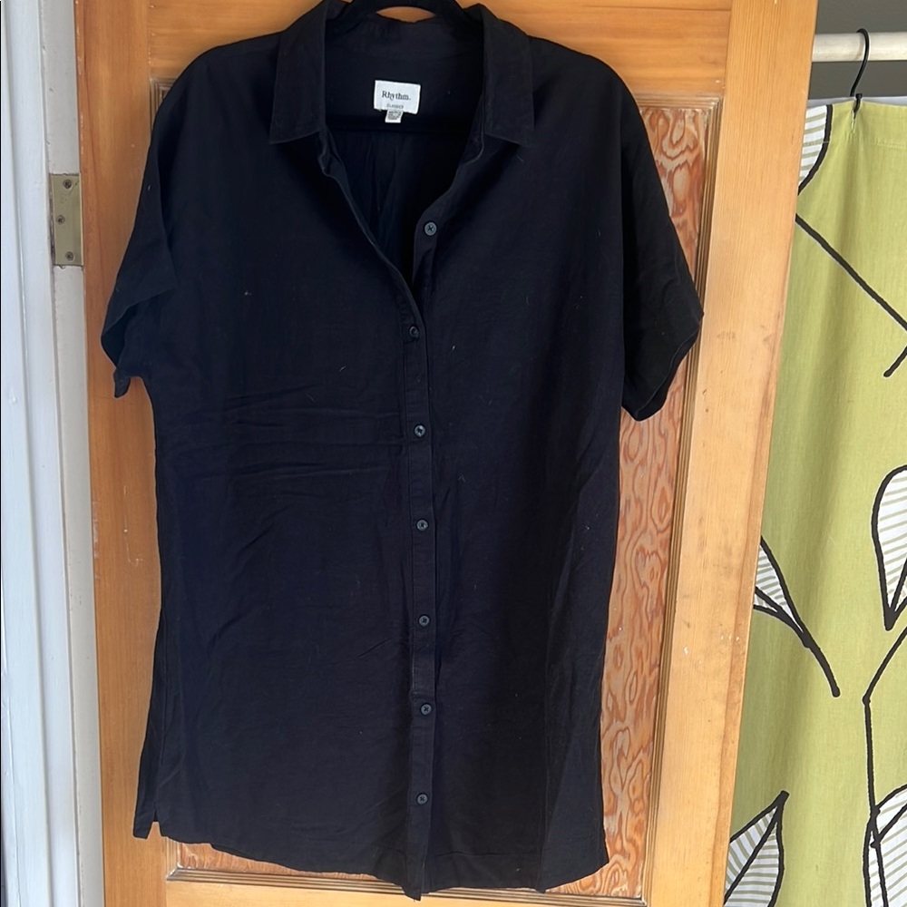 Black Mini button down dress
